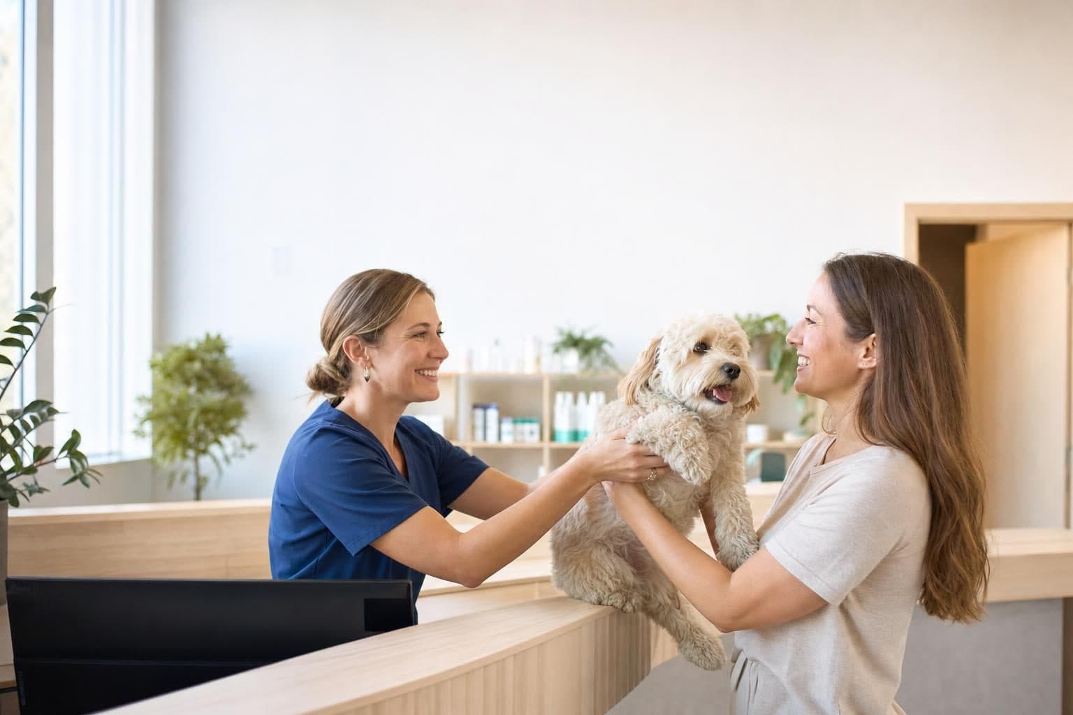 A happy vets & pet care customer